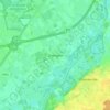 Zevergem topographic map, elevation, terrain