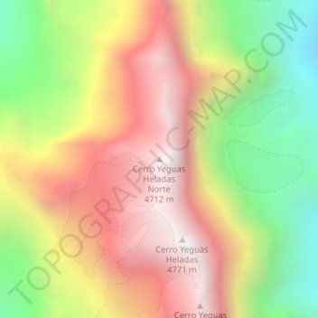 Cerro Yeguas Heladas Norte topographic map, elevation, terrain