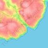 Lamorna topographic map, elevation, terrain