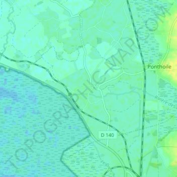 Morlay topographic map, elevation, terrain