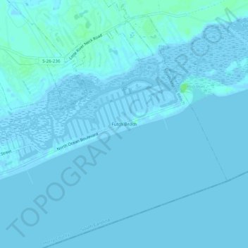 Futch Beach topographic map, elevation, terrain