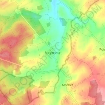 Magerotte topographic map, elevation, terrain