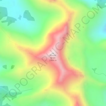 Mount Brett topographic map, elevation, terrain