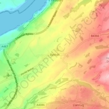 Bethel topographic map, elevation, terrain