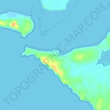 Venus Bay topographic map, elevation, terrain