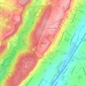 Newstead topographic map, elevation, terrain