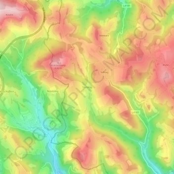 Stübegg topographic map, elevation, terrain