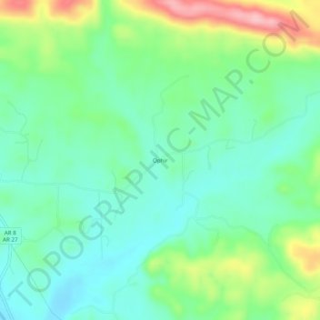 Ophir topographic map, elevation, terrain