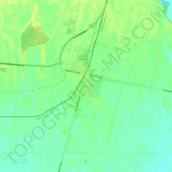Edendale topographic map, elevation, terrain