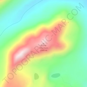 Dome Mountain topographic map, elevation, terrain