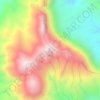 Deriba Caldera topographic map, elevation, terrain