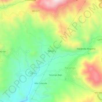 Rincon topographic map, elevation, terrain