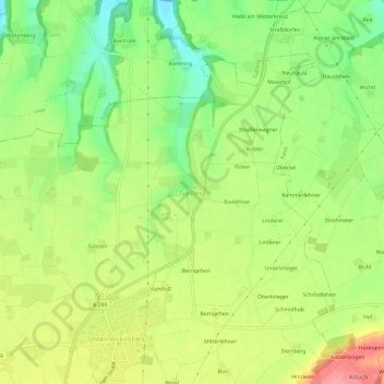 Gasteig topographic map, elevation, terrain
