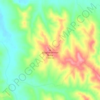 Wagonhammer Butte topographic map, elevation, terrain