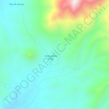 Khoa topographic map, elevation, terrain
