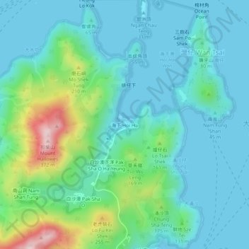 Hoi Ha topographic map, elevation, terrain