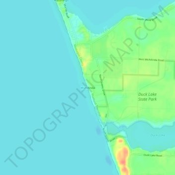 Michillinda topographic map, elevation, terrain
