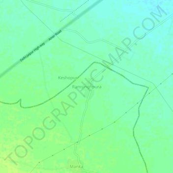 Ramsinghpura topographic map, elevation, terrain