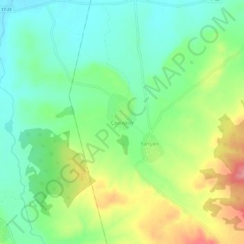 Çavuşköy topographic map, elevation, terrain