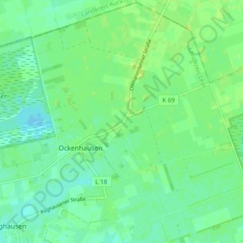 Oltmannsfehn topographic map, elevation, terrain