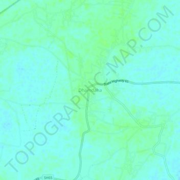 Dhamdaha topographic map, elevation, terrain