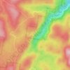 St Columba Falls topographic map, elevation, terrain