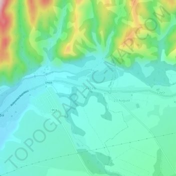 Cireșa topographic map, elevation, terrain