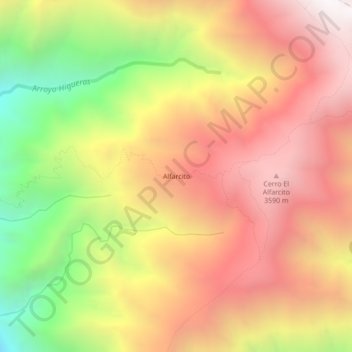 Alfarcito topographic map, elevation, terrain