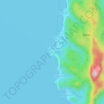 Gulod topographic map, elevation, terrain