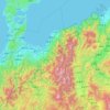 Nakaniikawa County topographic map, elevation, terrain