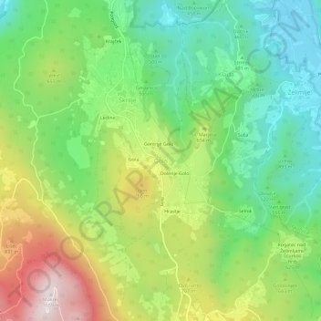 Golo topographic map, elevation, terrain