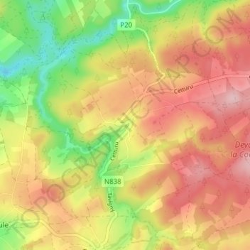 Cetturu topographic map, elevation, terrain