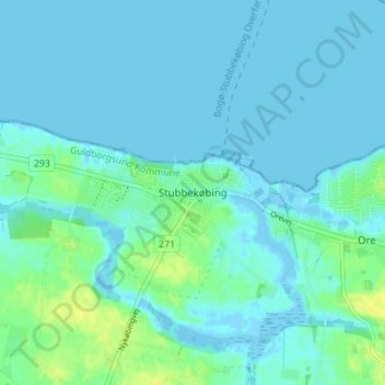 Stubbekøbing topographic map, elevation, terrain