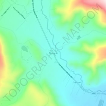 Cleveland topographic map, elevation, terrain