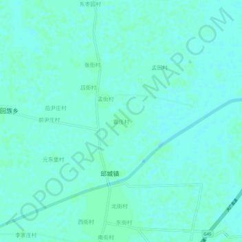 霍庄村 topographic map, elevation, terrain