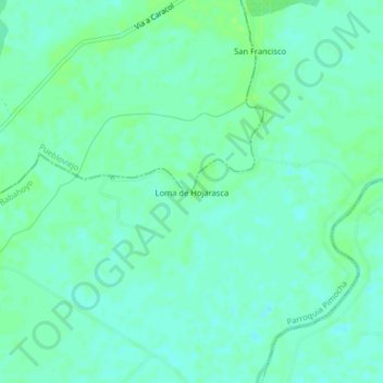 Loma de Hojarasca topographic map, elevation, terrain