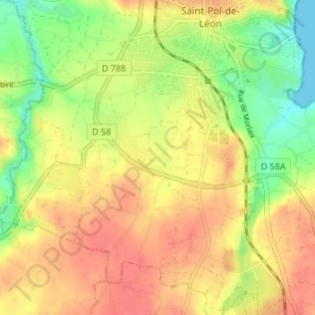 Kerguelen topographic map, elevation, terrain