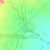 Temuka topographic map, elevation, terrain