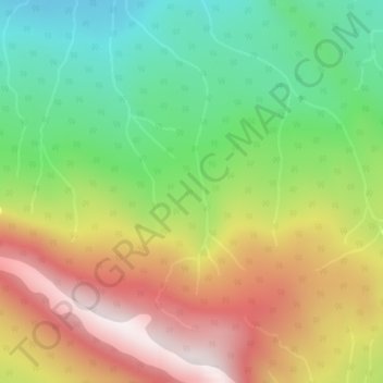 Rocky Mountains topographic map, elevation, terrain