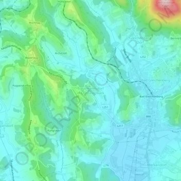 Trautmannsdorf in Oststeiermark topographic map, elevation, terrain