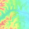 Jozini topographic map, elevation, terrain