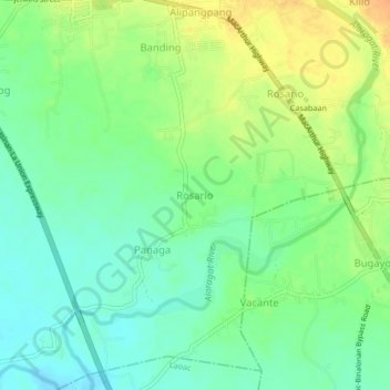 Rosario topographic map, elevation, terrain