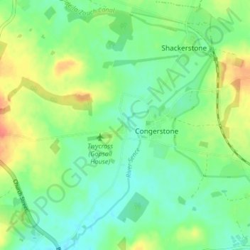 Bilstone topographic map, elevation, terrain
