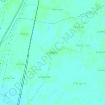 Sikharpur topographic map, elevation, terrain