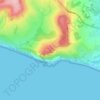Golden Cap topographic map, elevation, terrain