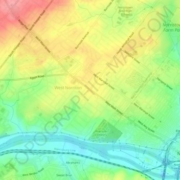 Jeffersonville topographic map, elevation, terrain
