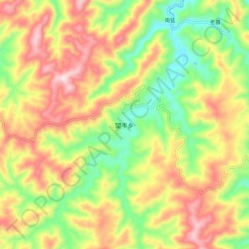 望丰乡 topographic map, elevation, terrain