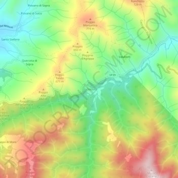 La Sassa topographic map, elevation, terrain