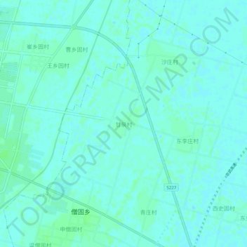 甘泉村 topographic map, elevation, terrain