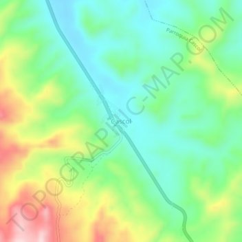 Cascol topographic map, elevation, terrain